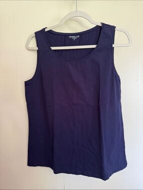 Coldwater Creek Women's Navy Blue Scoop Neck Tank